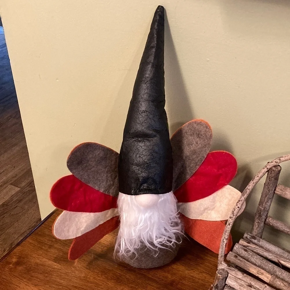 NWT! FALL FOR YOU Thanksgiving Felted STUFFED Turkey Gnome